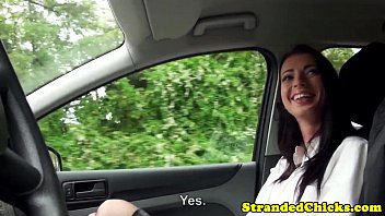 Stranded european doctor gets a cum mouthful