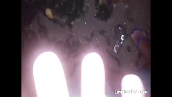 Awesome blowjob in nature by masked amateur