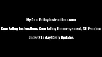 Caught you in the act of eating your own cum CEI