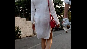 Woman in almost transparent dress