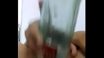 My girlfriend masturbating with a bottle of coke
