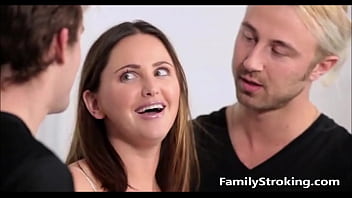 Teen StepSister Gets Punish Fucked By Both Her StepBrothers - FamilyStroking