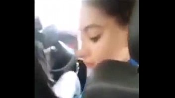 Ana Brand paying the taxi driver with a blowjob
