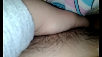 Sexy chubby girl masturbating with hairy pussy