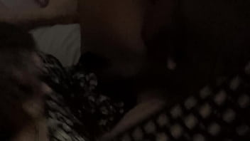 Amber cramming big black cock in her mouth