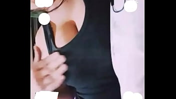Venezuelan showing her huge tits