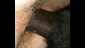 BDB Big Black Cock fucking young white hairy teen pussy doggystyle and makes her cum.