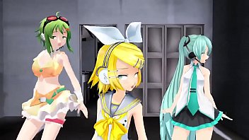 MMD Hatsune Miku, Gumi & Rin [Dance Sex WTF]