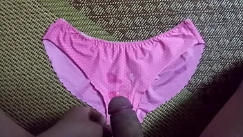 my pink polka dot dress | Cum on panties compilation the best!