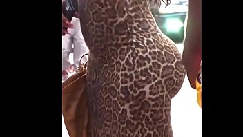 Awesome BOOTY WALKING in a sexy dress
