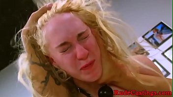 Casting teen roughfucked while gagging