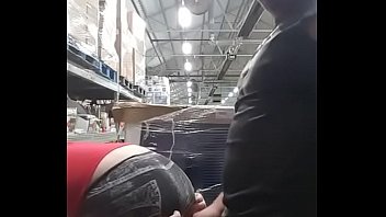 Quickie with a co-worker in the warehouse