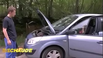 French with big tits sodomized by the side of the road