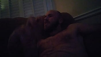 Solo cumshot is a huge load from big cock