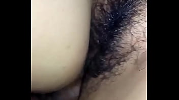Fucking her with her legs spread and her hairy pucha