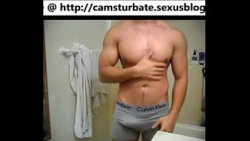 Web cam a muscular guy masturbates jerks off with a towel