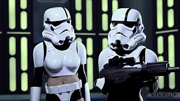 Vivid Parody - 2 Storm Troopers si divertono con un cazzo di Wookie