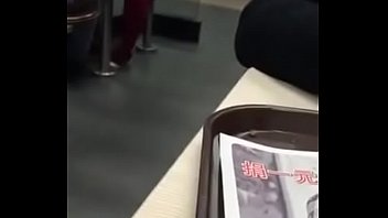 The girl drank too much and masturbated in public at KFC. The girl blushed