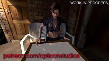 3D Claire Redfield von Resident Evil wird HART gegen einen Futa WIP-Tisch gefickt (bitte Kommentar lesen) - von OpticonStudios