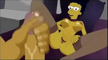 Naughty Simpsons Marge masturbating