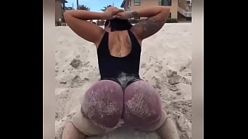 @assvertise withmsmiami shaking dat ass at the beach