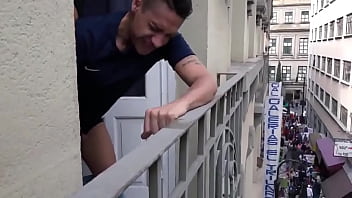 getting on the balcony