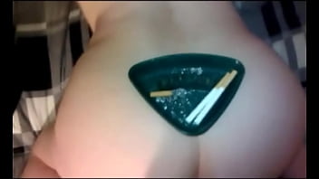 Mature white woman takes BBC using her ass as an ashtray, cigarette