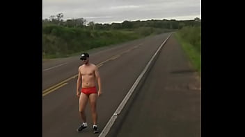Exhibitionism in the street, naked in the street