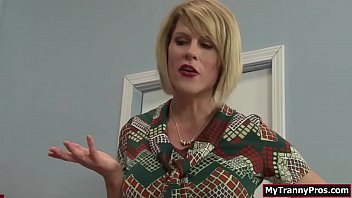 TS stepmom analed by her stepsons cock
