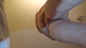 Bbw huge tit wife fucked and creampied...view from below