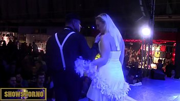 Blonde squirting spanish pornstar fucks big dick on stage