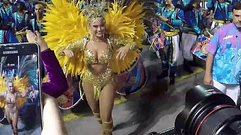 Ellen Rocche parading in the carnival special group