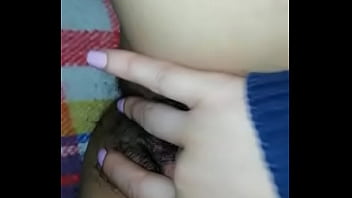 My ex girlfriend masturbating her hairy vagina