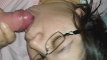 Jessica is sucking my cock up to the end