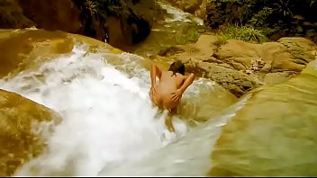 Natural hydromassage, exciting woman