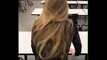 naughty blonde having sex after class