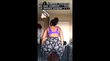 Muscular ebony Riana R with fat ass on Instagram