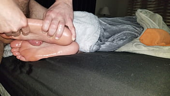 Cumming on wife's feet #43