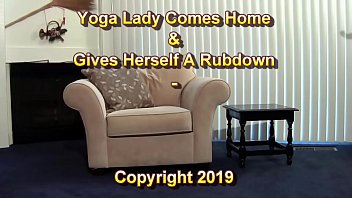 Yoga Lady Comes Home & Gives Herself A Rubdown