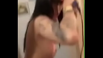Hot white girl giving her ass delirious with pleasure