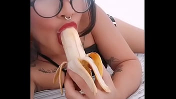 training with a banana