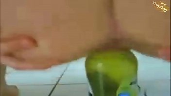 Hot Masturbation With A Beer Bottle