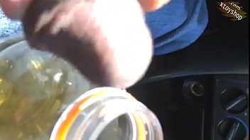Hot Young Man Pisses In A Gatorade Bottle In His Car