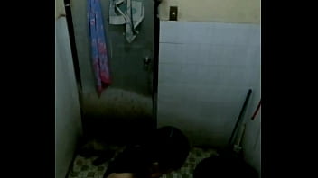 Peeking a girl taking a bath