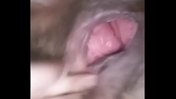 Hairy vagina wide open
