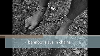barefoot slave in chains