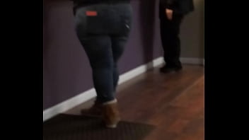 Big round white girl ass