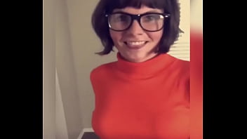 sexy cosplay scoobydoo vilma whore with glasses