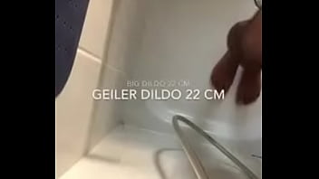 Standing in the shower, 22 cm dildo cock in my ass cunt (John)