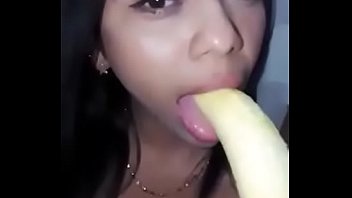 He masturbates with a banana